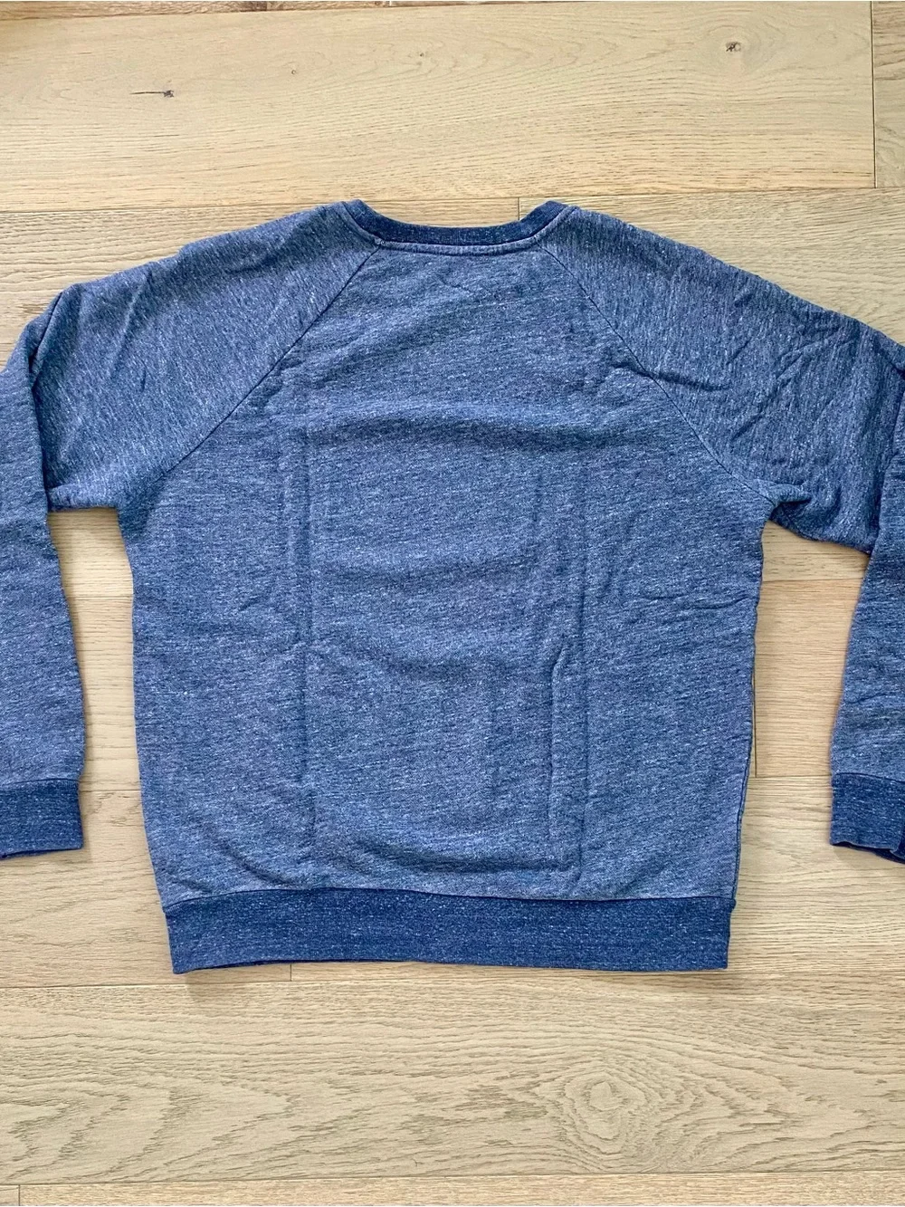 Everlane Men's Blue Heather French Terry Crewneck Sweatshirt - Size M